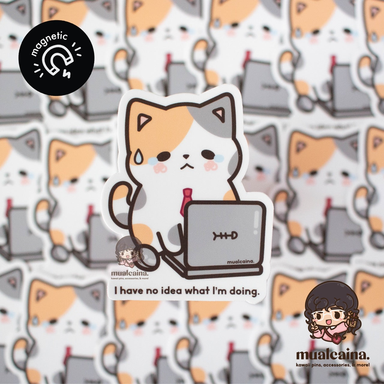"I Have No Idea What I'm Doing" Cat Magnet