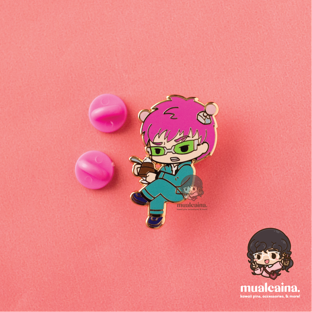 Anime Coffee Jelly Psychic Enamel Pin