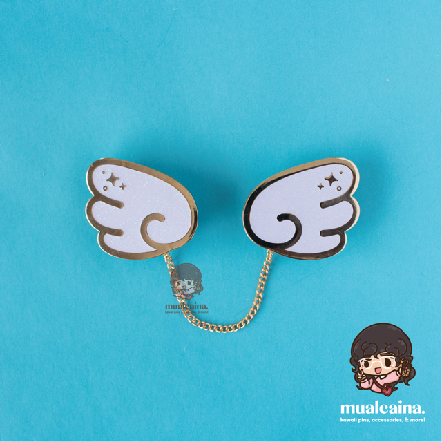 Angel Wings Enamel Pins (Set of 2)