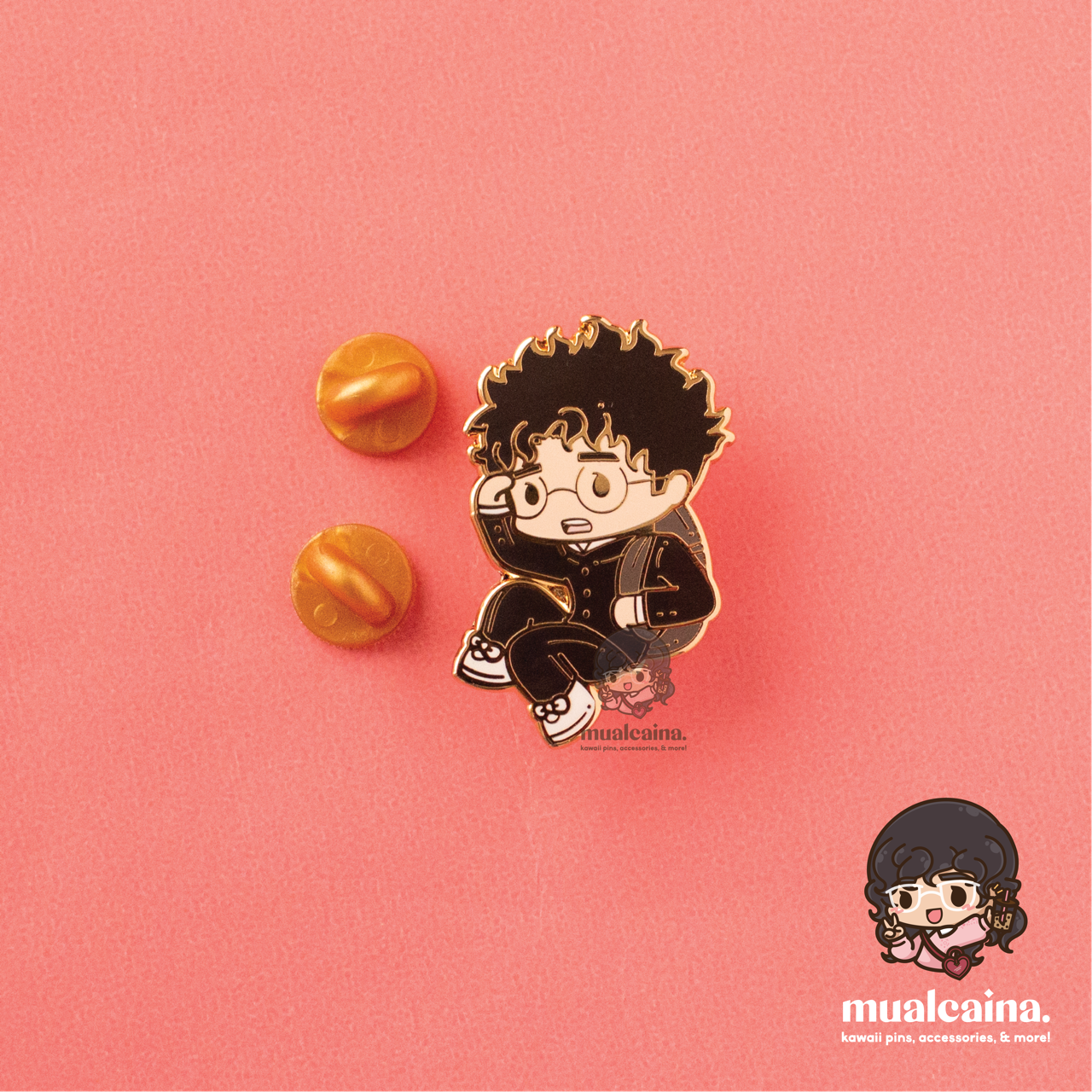 Anime Golden Balls Enamel Pins