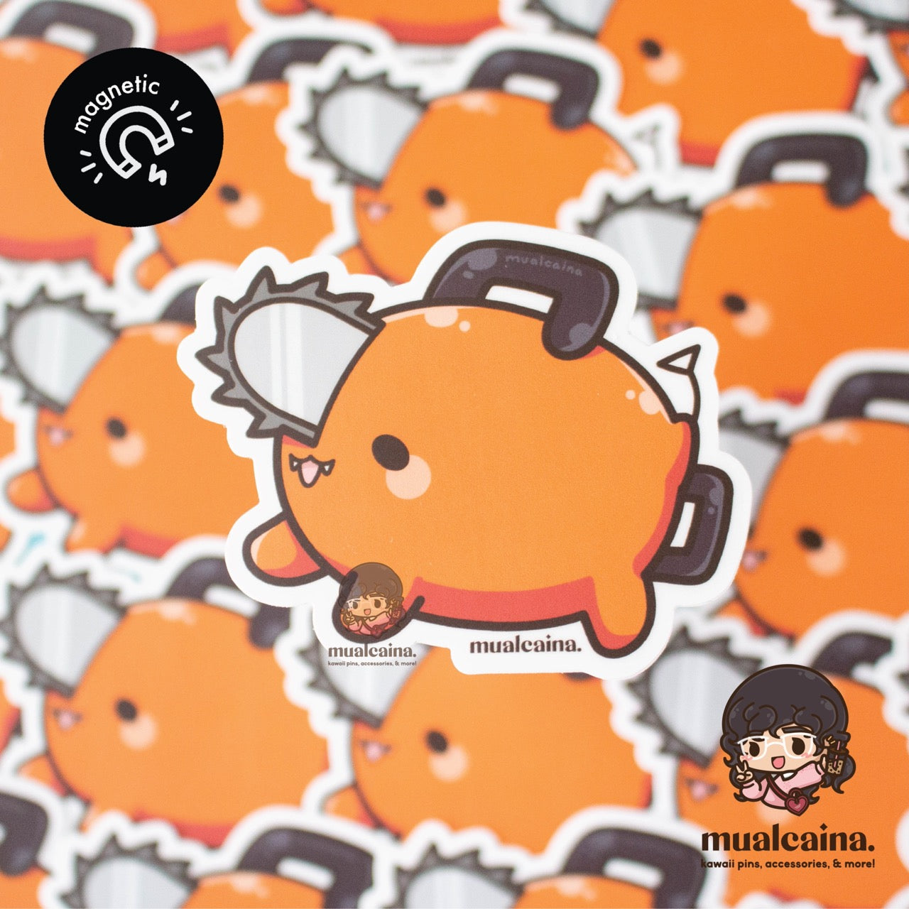 Anime Chibi Orange Devil Magnet