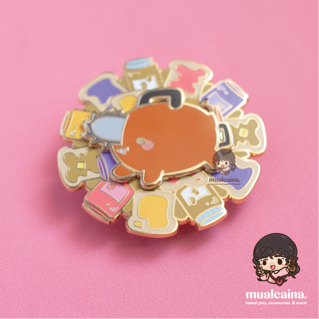 Devil Dog Anime Spinner Pin