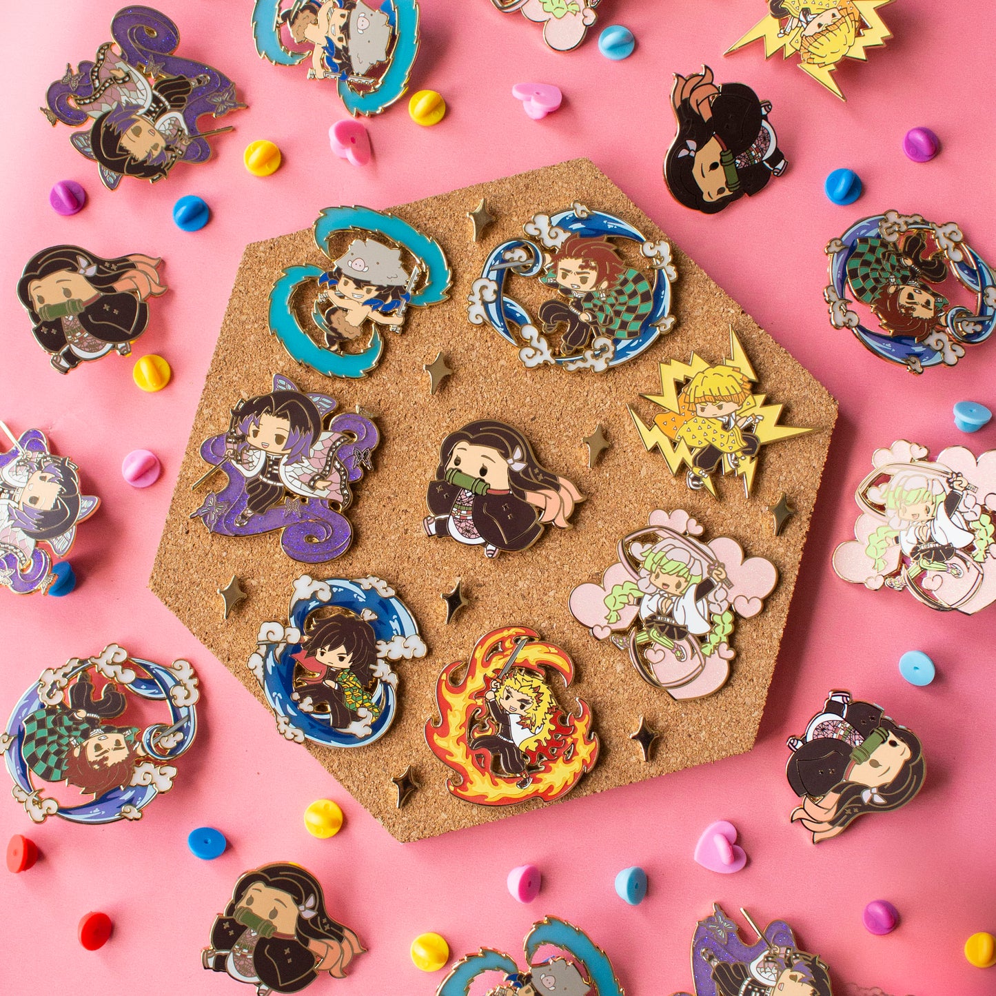 Anime Chibi Slayer Enamel Pins