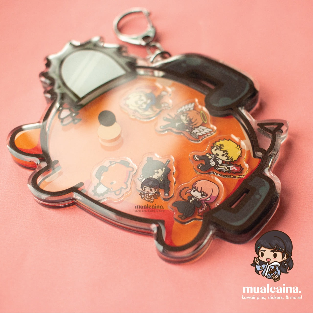 Anime Chibi Devil Acrylic Shaker Keychain