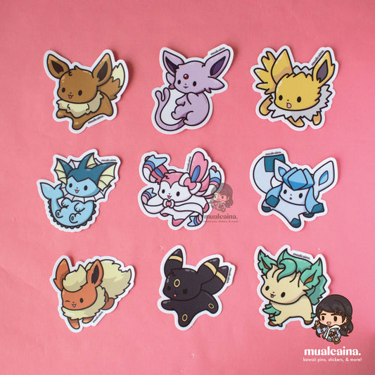 Chibi Fox Friends Vinyl Stickers