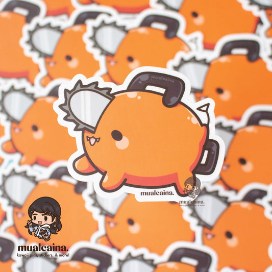 Orange Devil Vinyl Sticker