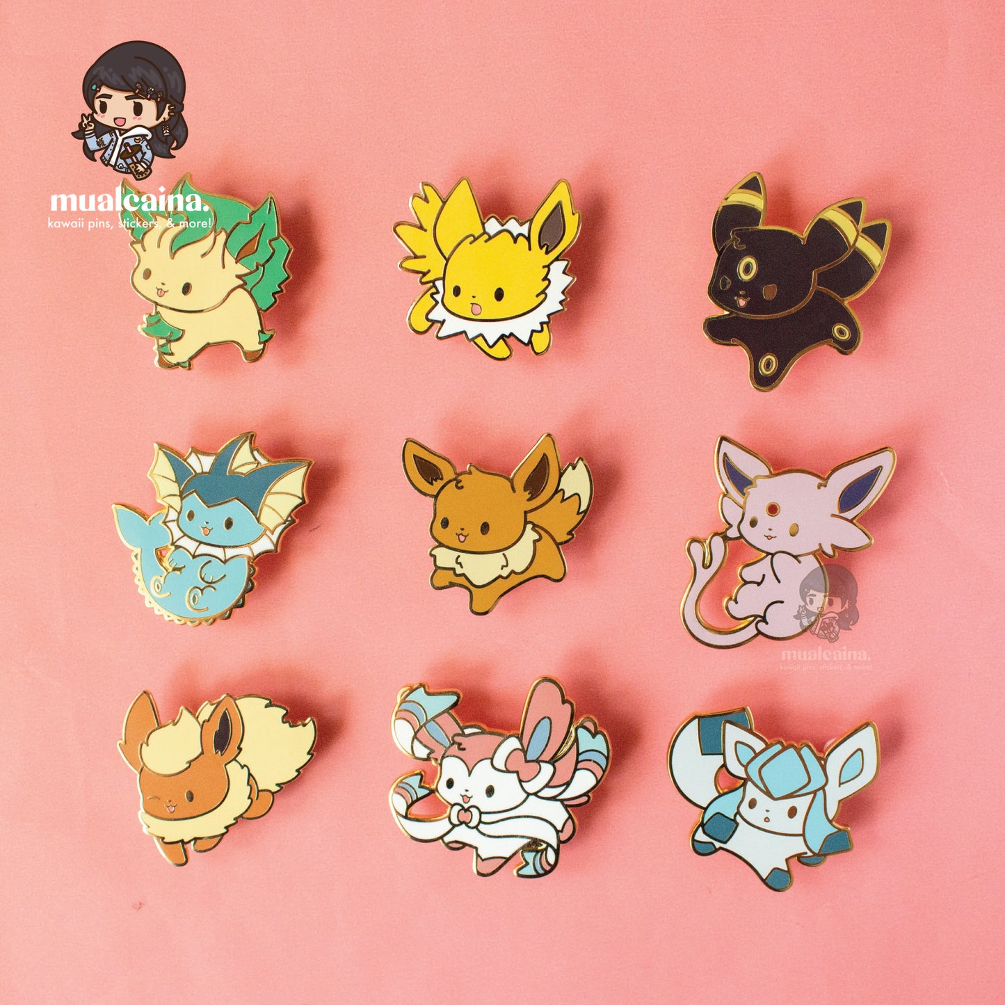 Chibi Fox Friends Enamel Pins