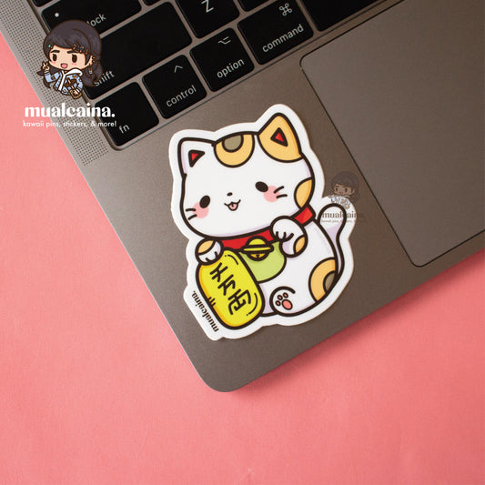 Maneki Neko / Lucky Cat Vinyl Sticker