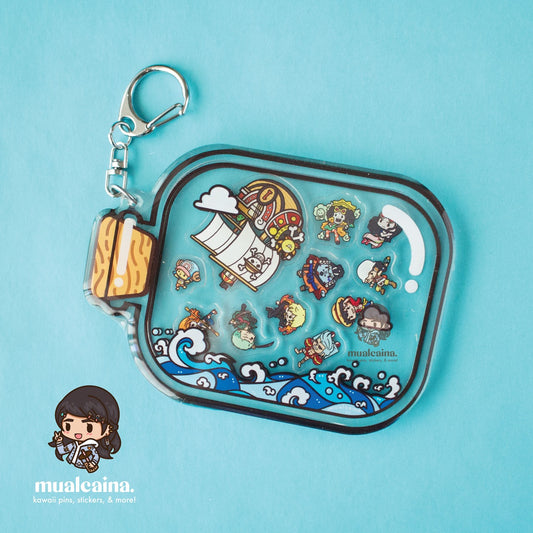 Anime Chibi Pirates Acrylic Shaker Keychain