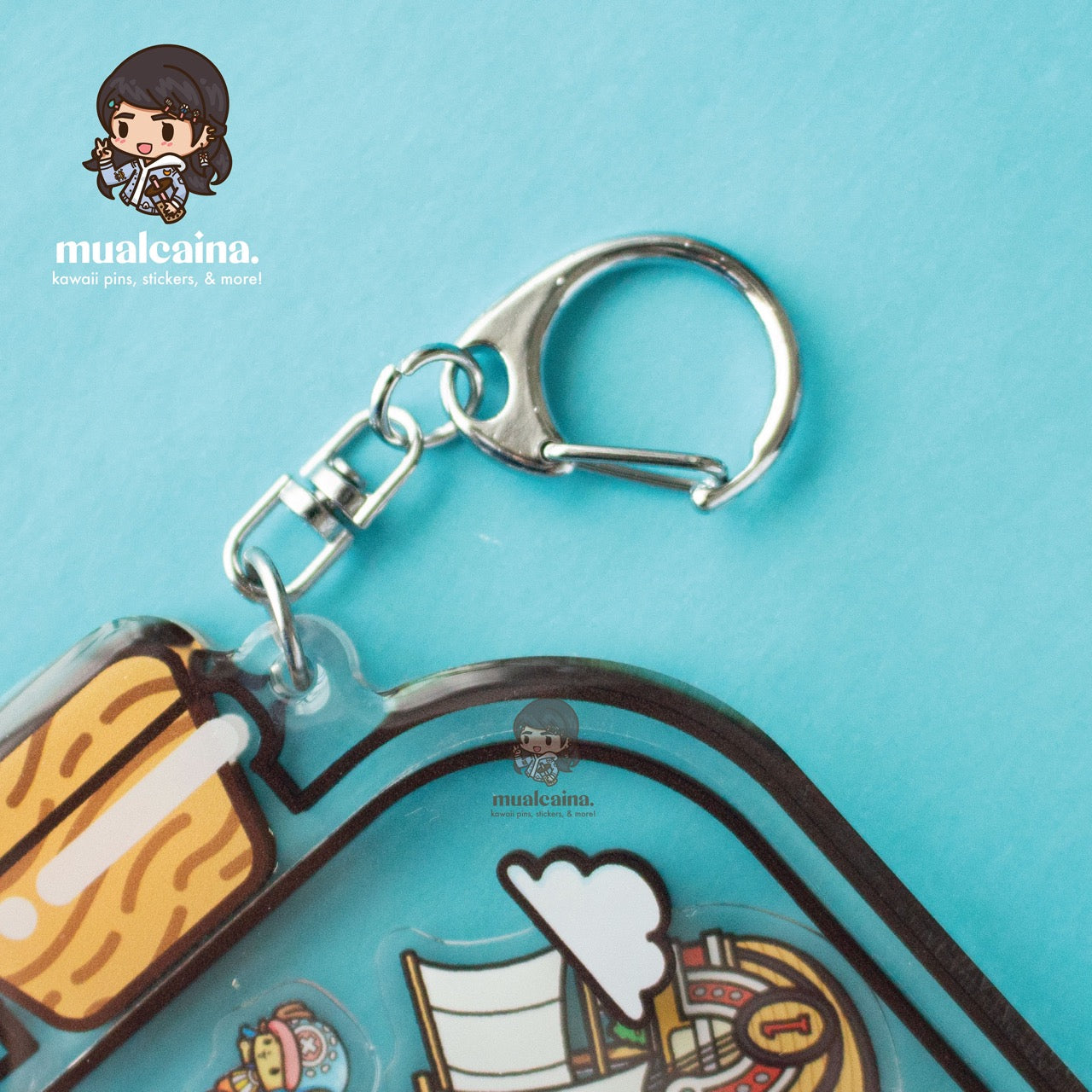 Anime Chibi Pirates Acrylic Shaker Keychain