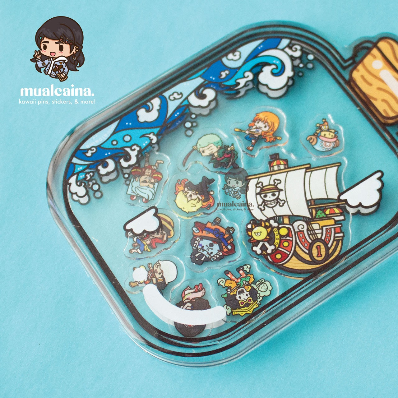 Anime Chibi Pirates Acrylic Shaker Keychain