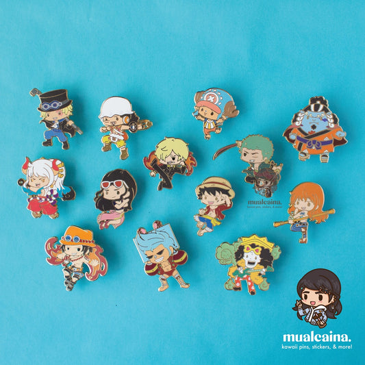 Anime Chibi Pirates Enamel Pins