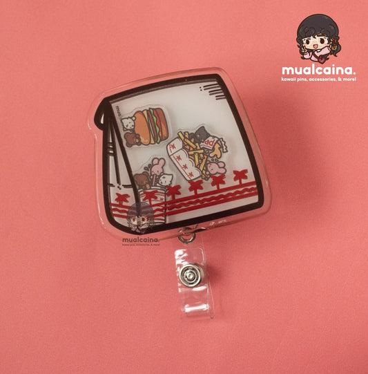 Fast Food Shaker Badge Reel