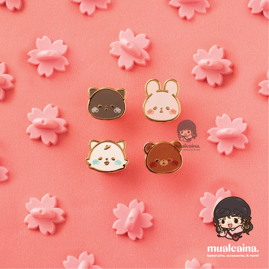 Kawaii Animals Filler Enamel Pins