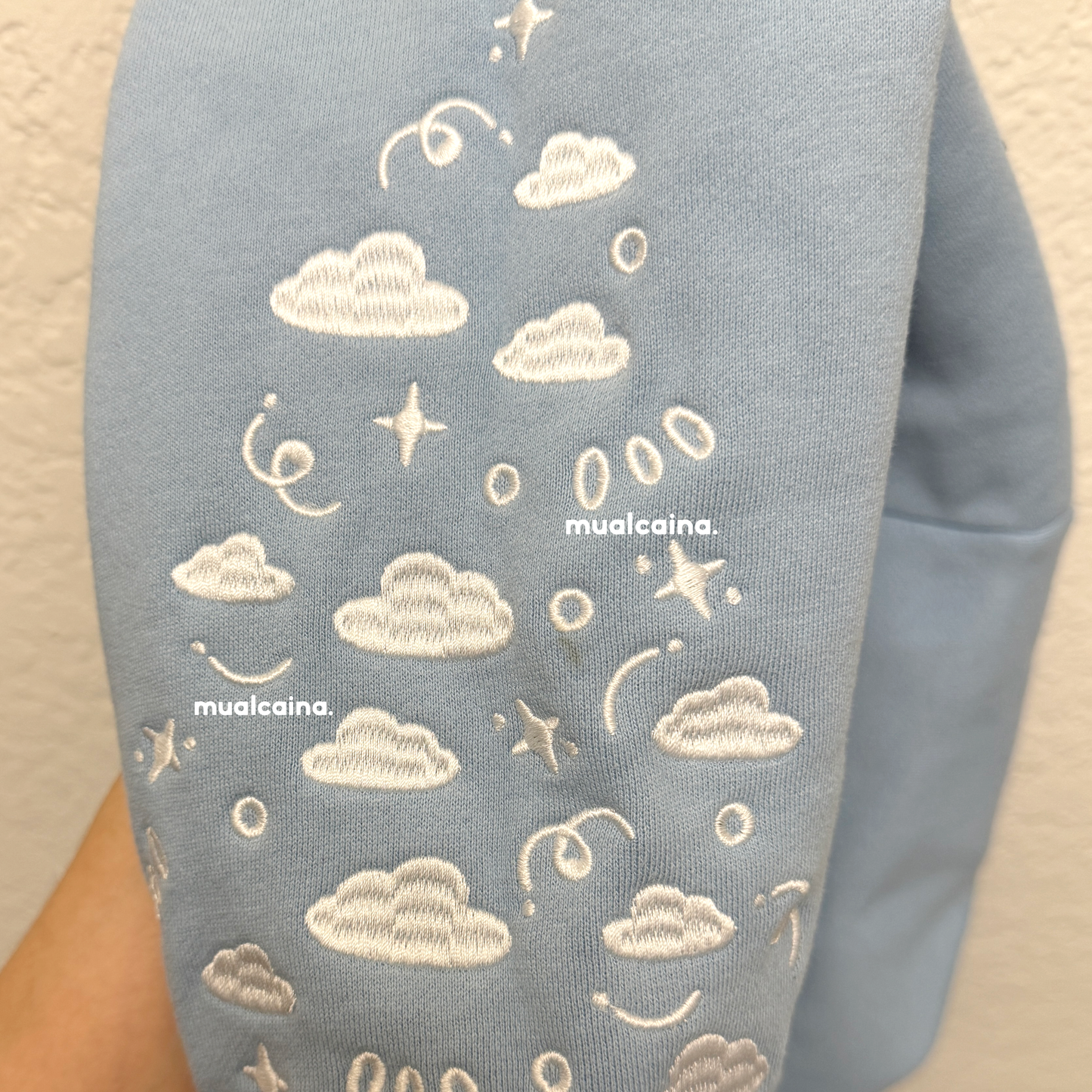 [PRE-ORDER] Embroidered Crewneck - Blue Skies [SHIPS DECEMBER/JANUARY]