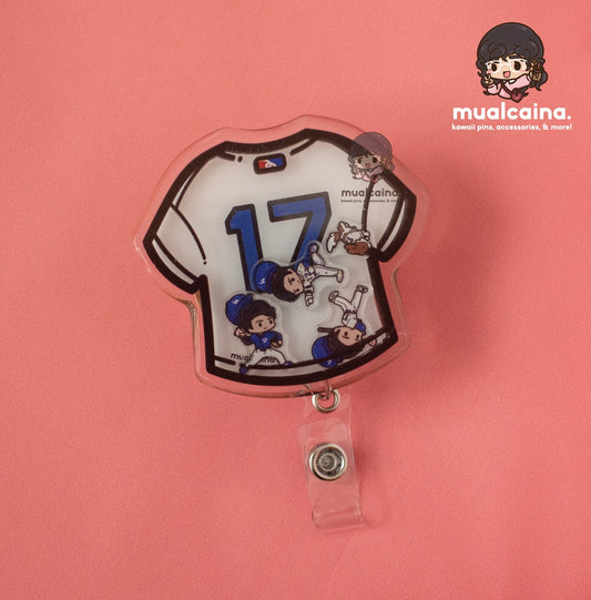 Baseball Jersey Shaker Badge Reel