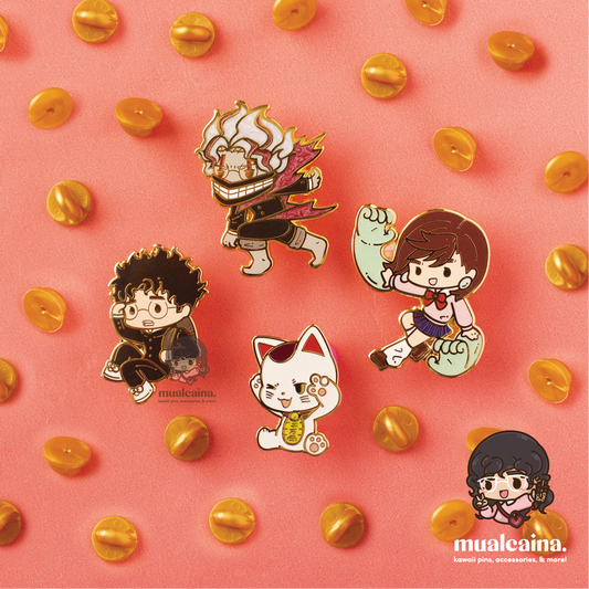 Anime Golden Balls Enamel Pins
