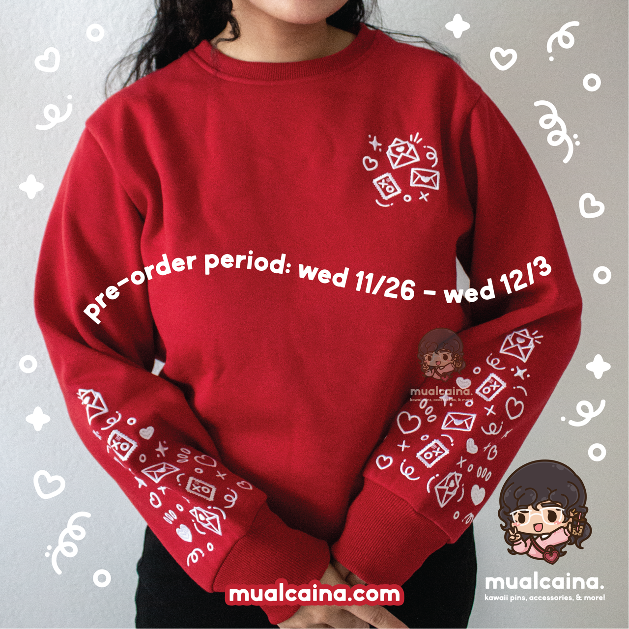 [PRE-ORDER] Embroidered Crewneck - Love Letter [SHIPS JANUARY/FEBRUARY 2026]