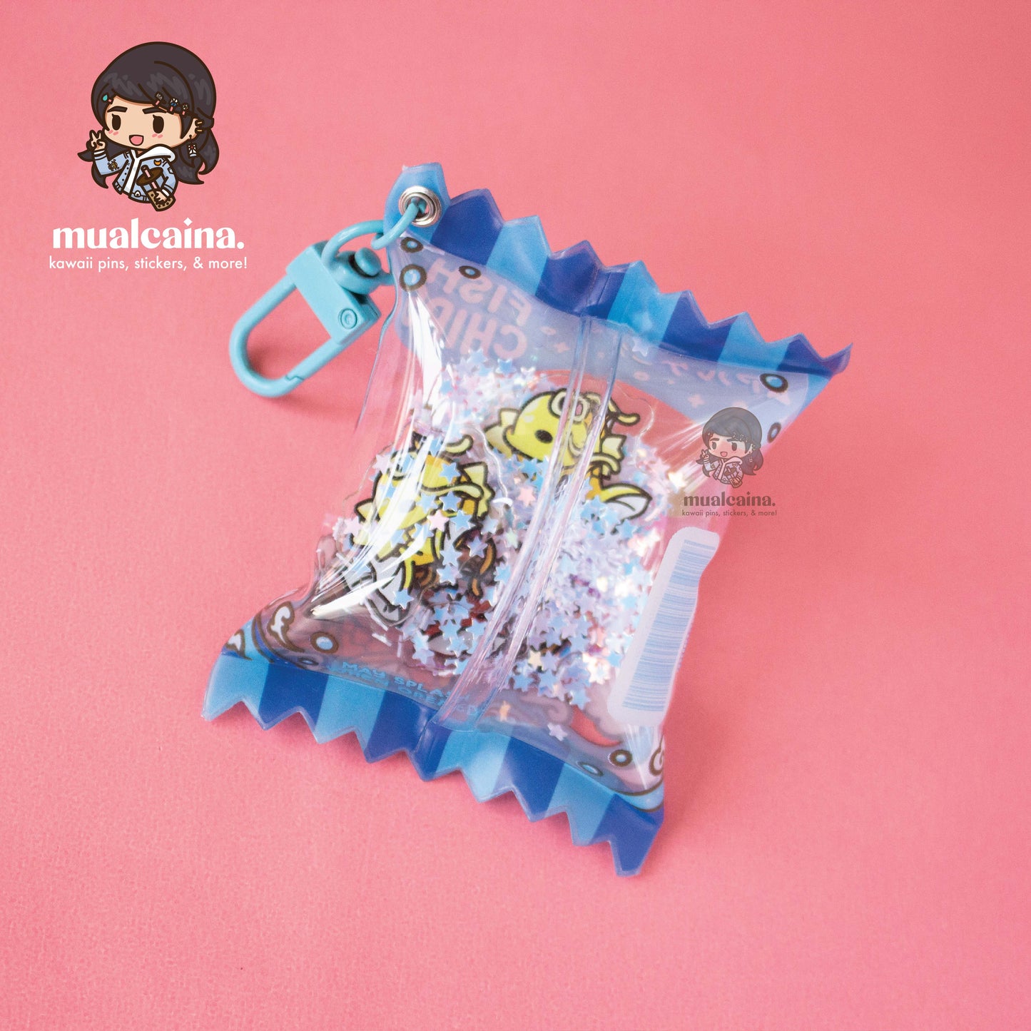 Fish Chips Bag Shaker Keychain [DISCOUNTED - FINAL SALE]