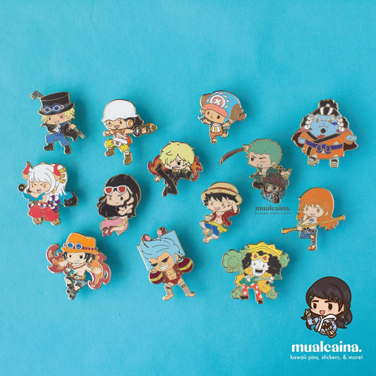 [B-GRADE SALE, Flawed] Anime Chibi Pirates Enamel Pins [FINAL SALE]