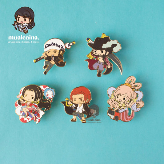 [B-GRADE SALE, Flawed] Anime Chibi Pirates Enamel Pins V2 [FINAL SALE]